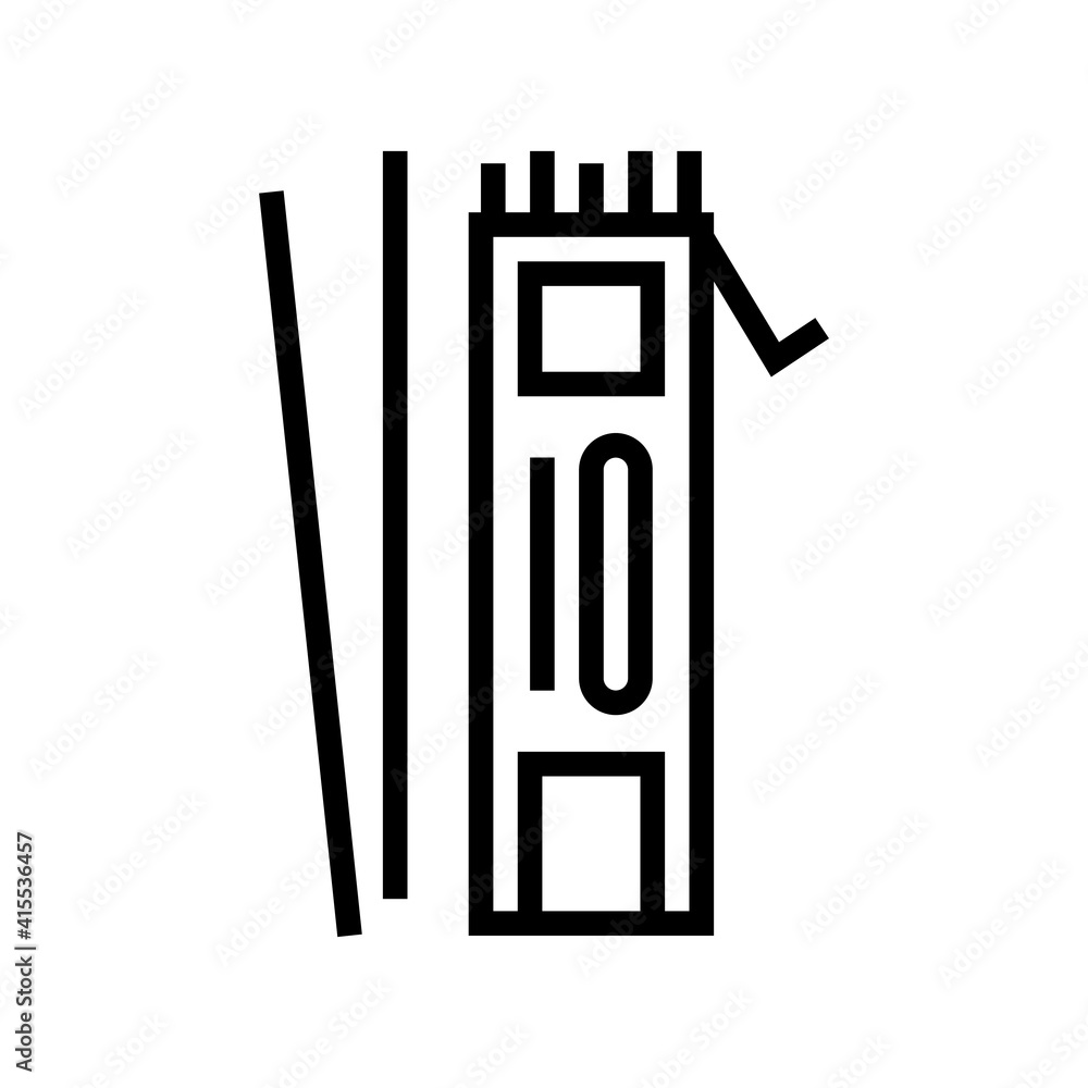 electrodes for welding line icon vector. electrodes for welding sign. isolated contour symbol black illustration electrodes for welding line icon vector. electrodes for welding sign. isolated contour symbol black illustration
