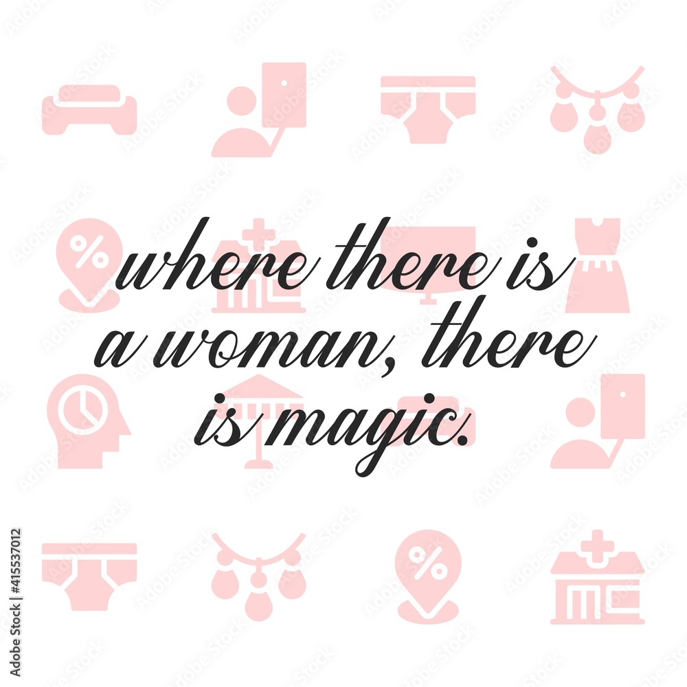 Happy women day quote. Editable vector illustration. Happy women day quote. Editable vector illustration.