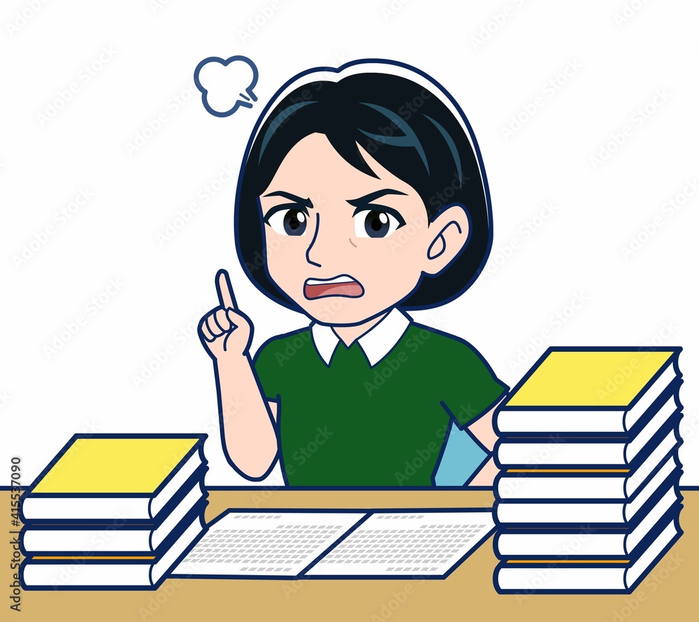 勉強中の女子高校生 勉強中の女子高校生