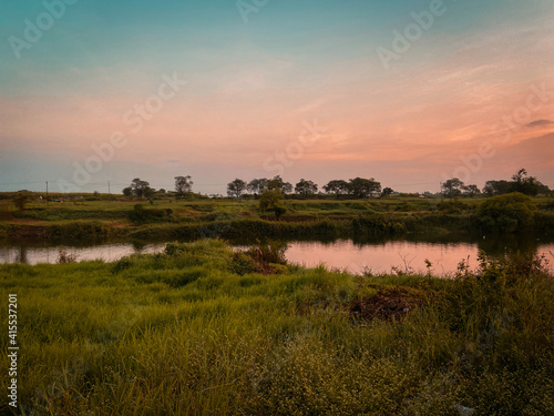 riverside while sunset