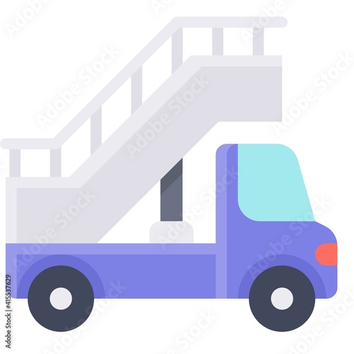 Stair Car icon, transportation related vector