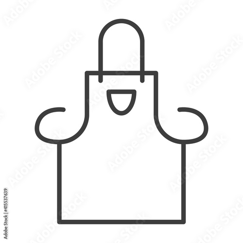 Chef s apron. Simple food icon in trendy line style isolated on white backgro...