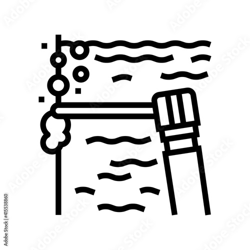 spot welding line icon vector. spot welding sign. isolated contour symbol black illustration