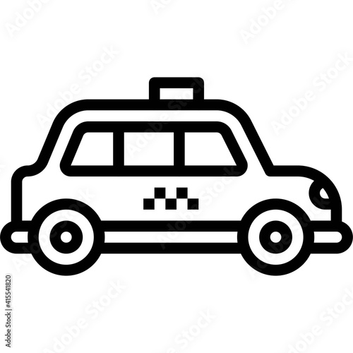 Taxi icon, transportation related vector