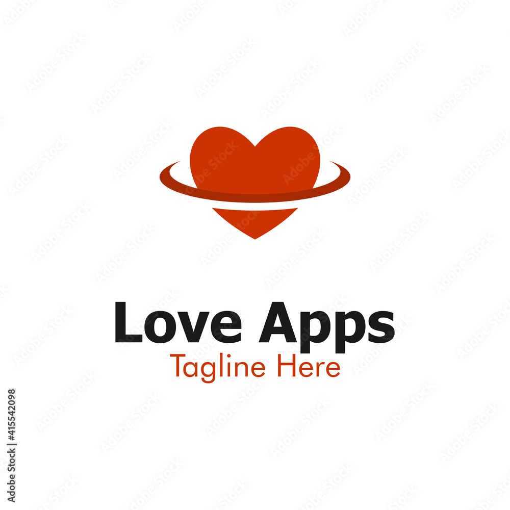 Illustration Vector Graphic of Love Application Logo. Perfect to use for Application Company