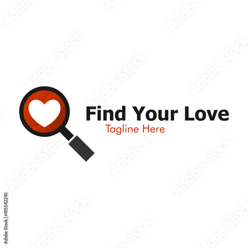 Illustration Vector Graphic of Love Finder Logo. Perfect to use for Application Company