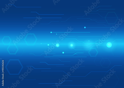 Line and dot connet technology abstract innovation concept vector background and glowing light with some elements of this image photo