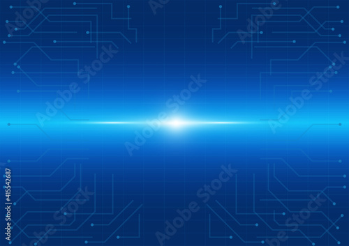 Circuit electronic and glowing light technology abstract innovation concept vector background with some elements of this image