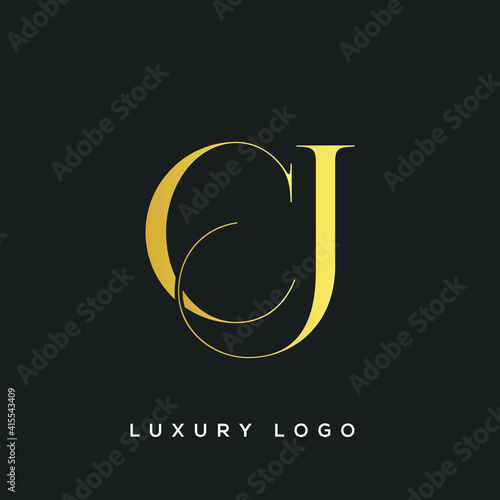 CJ letter logo alphabet monogram icon symbol photo