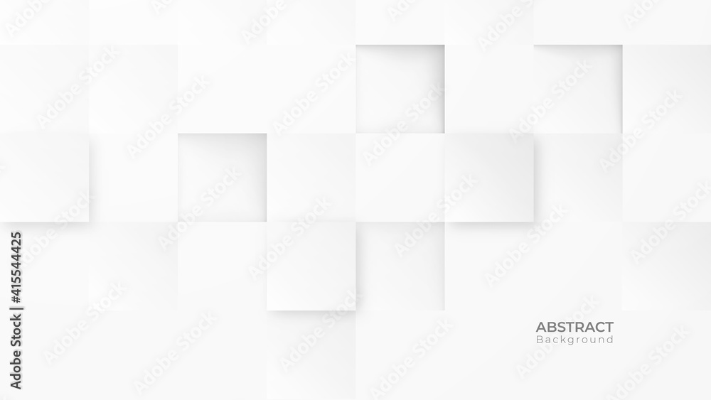 Obraz premium Abstract modern square background. White and grey geometric texture. vector illustration