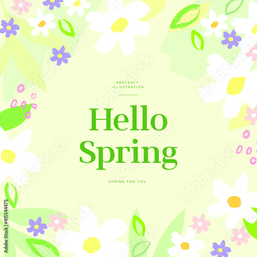 Shopping Banner Illustration Design. spring season patterns design
