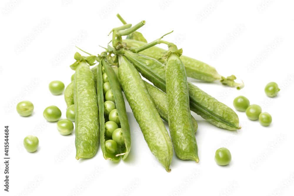 Fresh peas isolated on white background Fresh peas isolated on white background