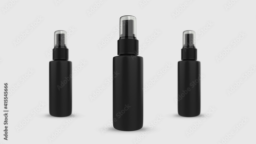 Obraz premium Spray bottle mockup 3d rendering design