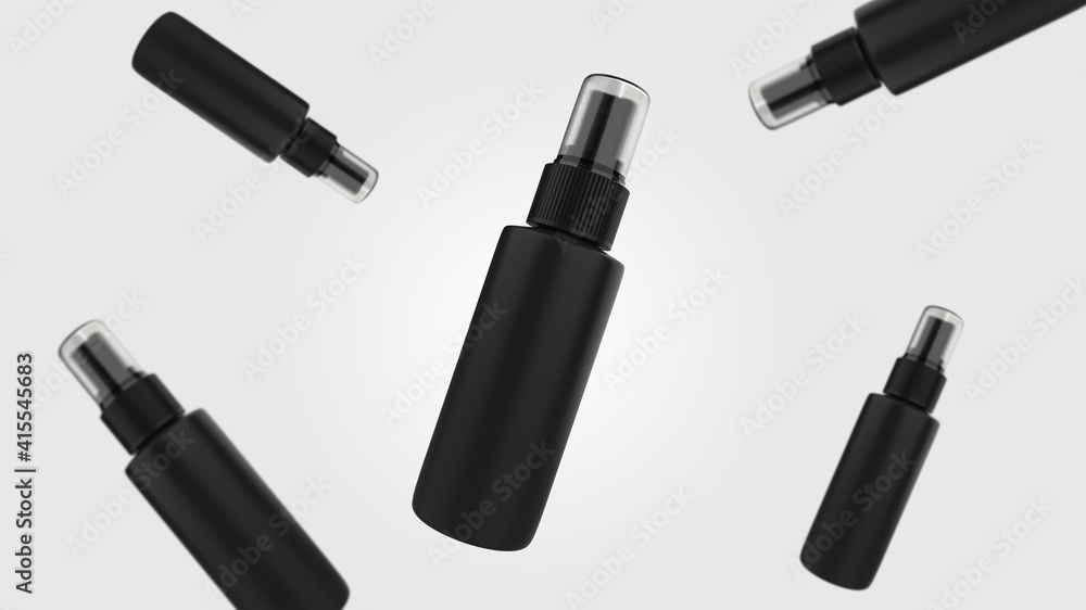 Spray bottle mockup 3d rendering design Spray bottle mockup 3d rendering design