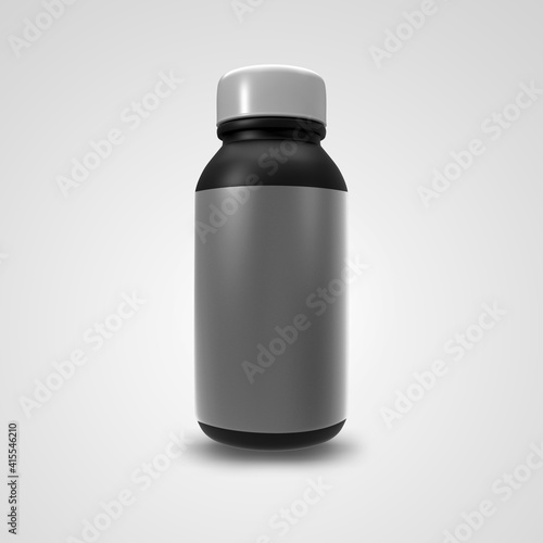 Small bottle mockup 3d rendering design