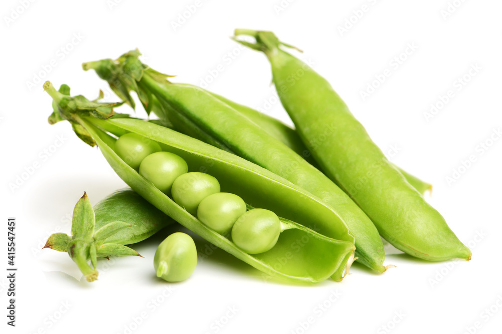 Fresh peas isolated on white background Fresh peas isolated on white background