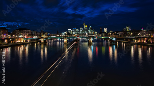 Frankfurt am Main City Langzeitbelichtet