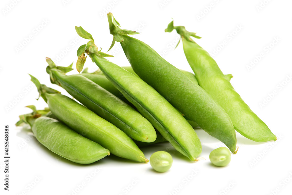 Fresh peas isolated on white background Fresh peas isolated on white background