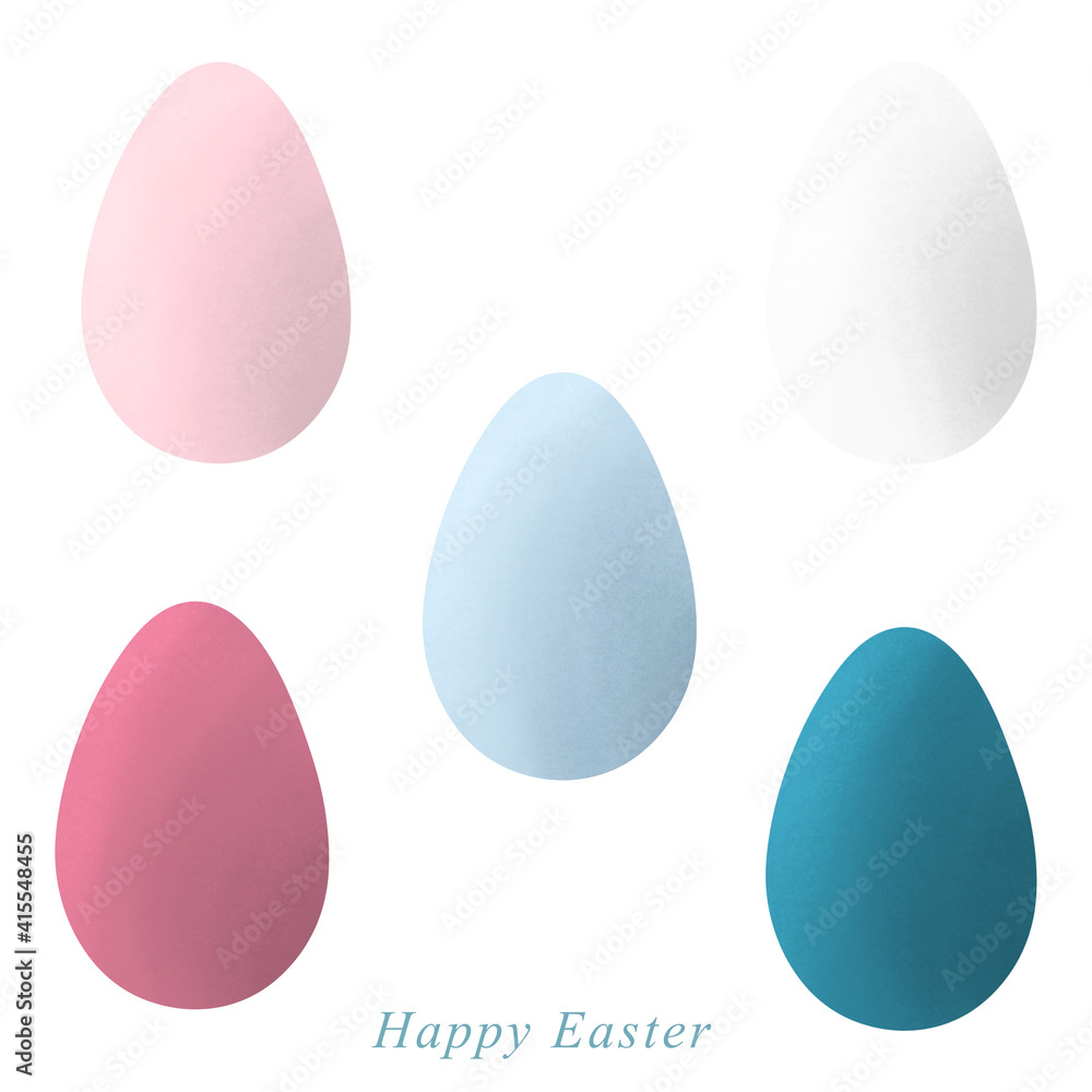Set of Easter eggs with different textures on a white background. Decor for the spring holiday Easter. Happy Easter postcard. Set of Easter eggs with different textures on a white background. Decor for the spring holiday Easter. Happy Easter postcard.