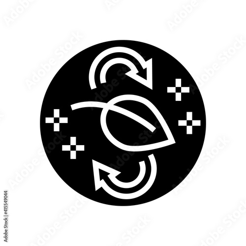 ecology planet glyph icon vector. ecology planet sign. isolated contour symbol black illustration