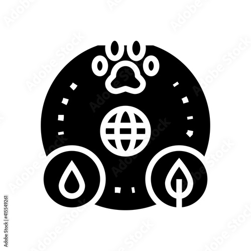 biocenosis ecosystem glyph icon vector. biocenosis ecosystem sign. isolated contour symbol black illustration