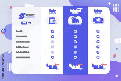 New Modern 3 Plan Pricing Table Template Design