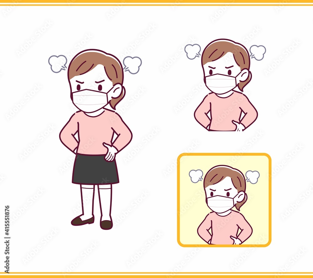 ピンクの服を着た小さな女の子
