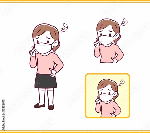 ピンクの服を着た小さな女の子