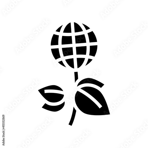 green plants planet ecosystem glyph icon vector. green plants planet ecosystem sign. isolated contour symbol black illustration