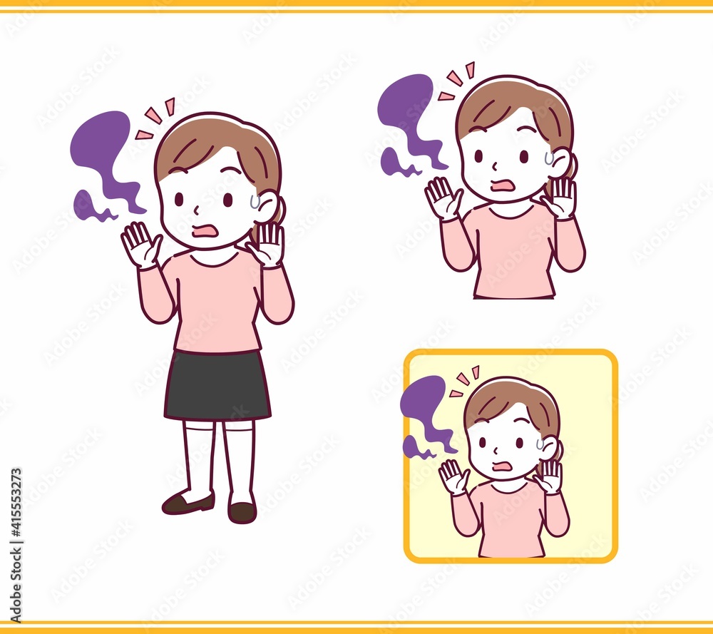 ピンクの服を着た小さな女の子 ピンクの服を着た小さな女の子