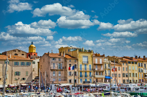 landscapes of the french riviera in saint tropez, with its famous colors and its worldly life of riches and VIPs