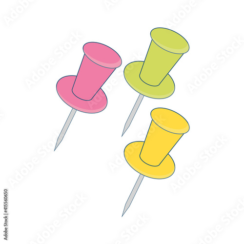 push pin isolated on white