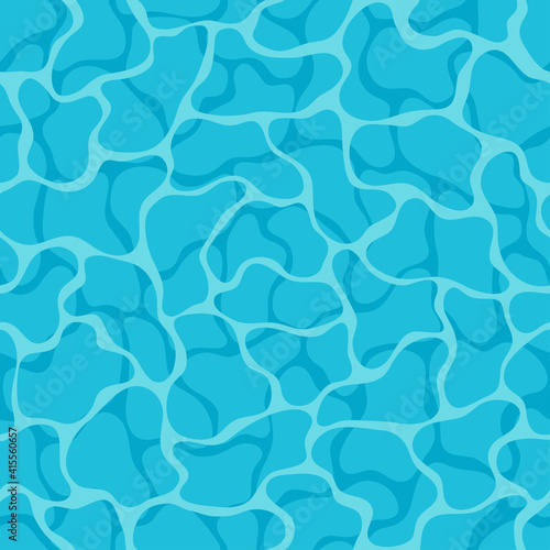 Texture of water surface. Seamless pattern. Great for summer background, travel design and wrapping paper. Vector illustration.