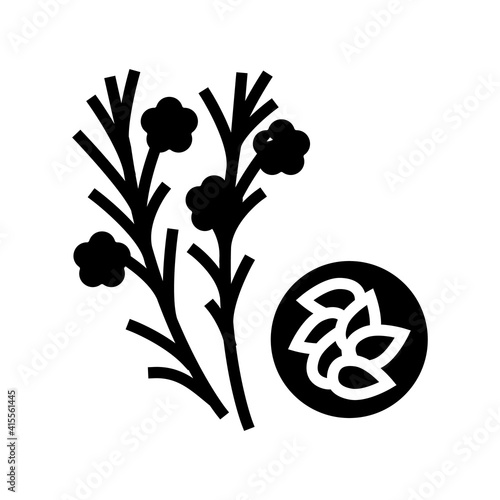 flax groat glyph icon vector. flax groat sign. isolated contour symbol black illustration