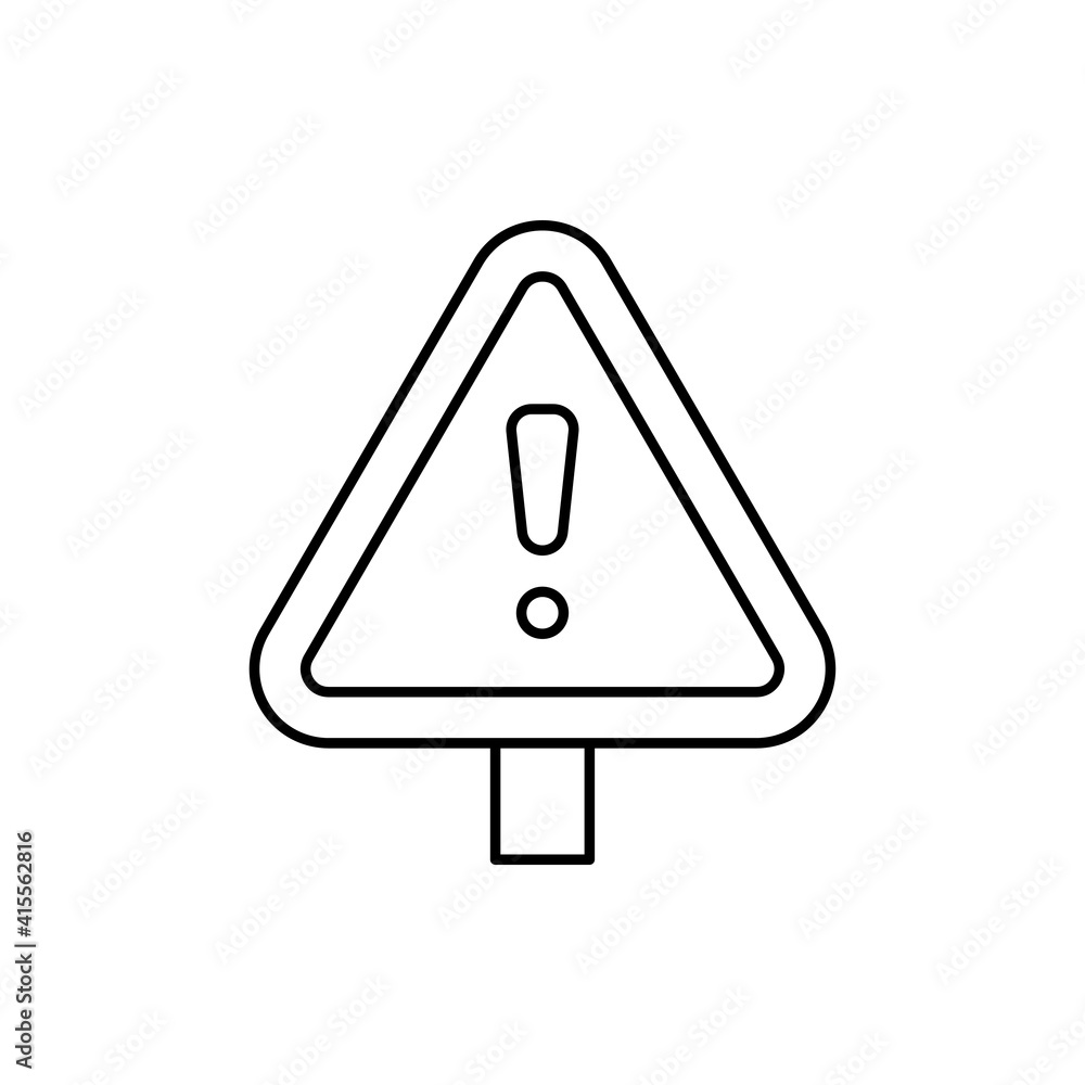 Alert Sign vector outline icon style illustration. EPS 10 file Alert Sign vector outline icon style illustration. EPS 10 file