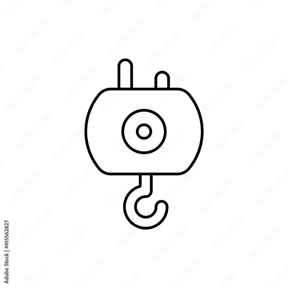 Fototapeta premium Crane vector outline icon style illustration. EPS 10 file