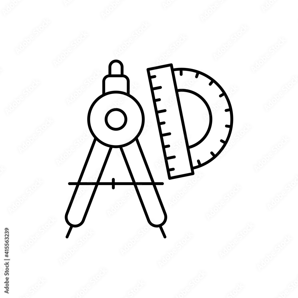Divider Tool vector outline icon style illustration. EPS 10 file Divider Tool vector outline icon style illustration. EPS 10 file