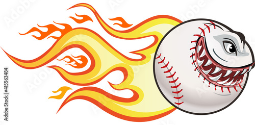 Photography Angry flaming screaming baseball