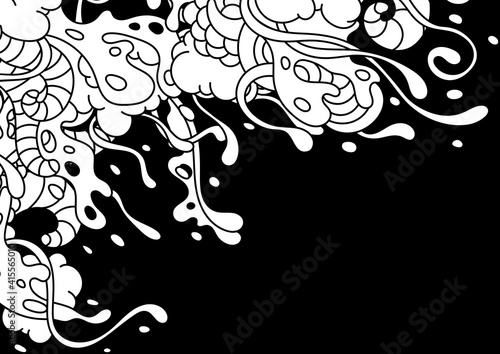 Background with slime and tentacles. photo