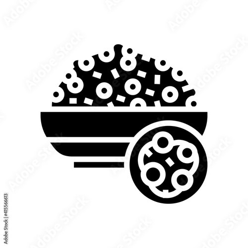 millet groat glyph icon vector. millet groat sign. isolated contour symbol black illustration