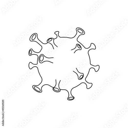Flat icon. Pandemic medical health risk concept. Science icon set. Bacteria, cell infected organism. Virus background.Virus icon, great design for any purposes. 