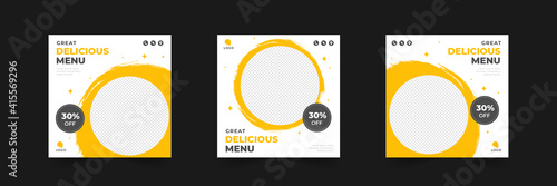 food menu social media post banner template