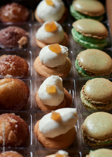 box of pastries for coffee or tea 