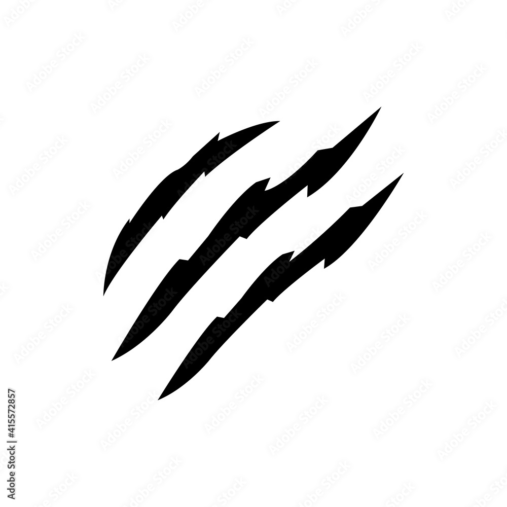 Claws scratches icon, logo isolated on white background Claws scratches icon, logo isolated on white background