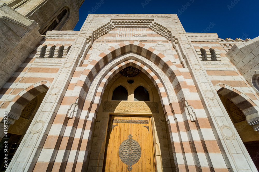 Obraz premium Fragment details of large mosque Islamic religion