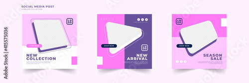 fashion sale social media post banner template