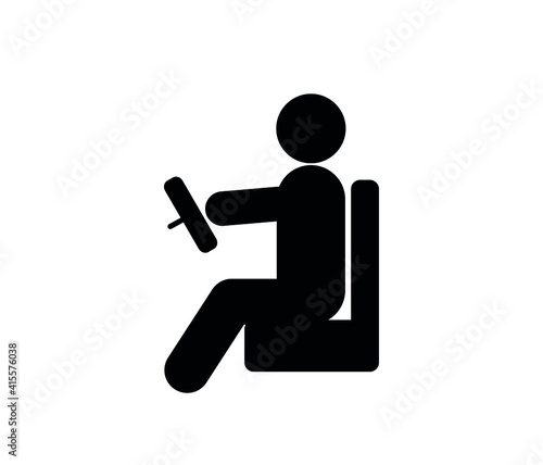 Man driving vector icon.  Editable stroke. Linear symbol for use on web design and mobile apps, logo. Symbol illustration. Pixel vector graphics - Vector