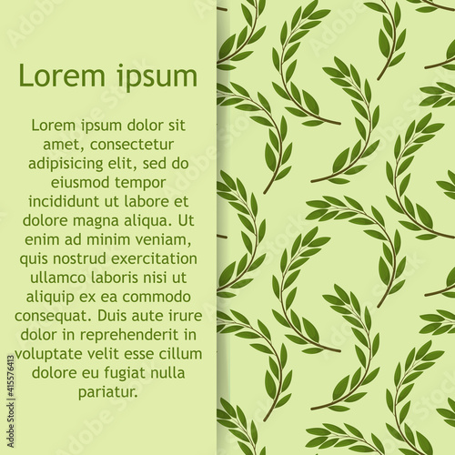 Seamless background with olive leaves. Ideal for printing on fabric or paper.