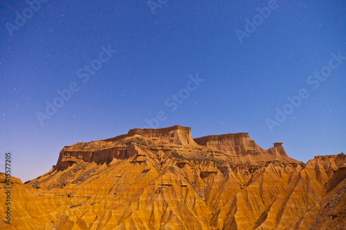 Eroded landscape in the Bardenas Reales Natural Park, Navarra, Spain, Europe photo