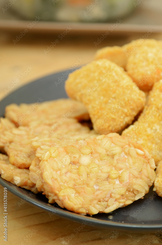 Tempe and nugget, delicious food for lunch and dinner Tempe and nugget, delicious food for lunch and dinner